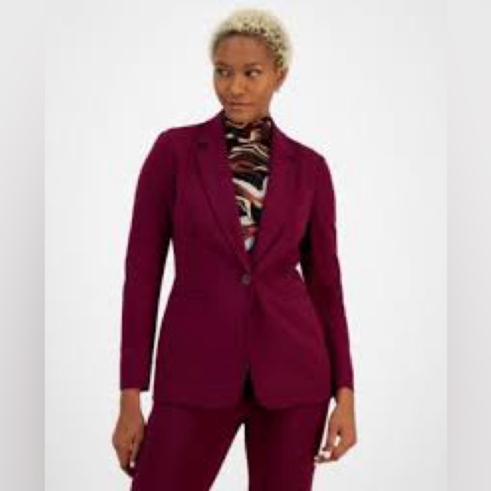 Bar III Burgundy Women's Blazer